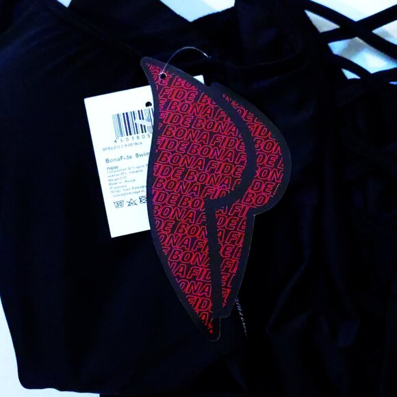 NWT: BonaFide One-Piece Trinity Swimsuit in Black - Picture 11 of 11